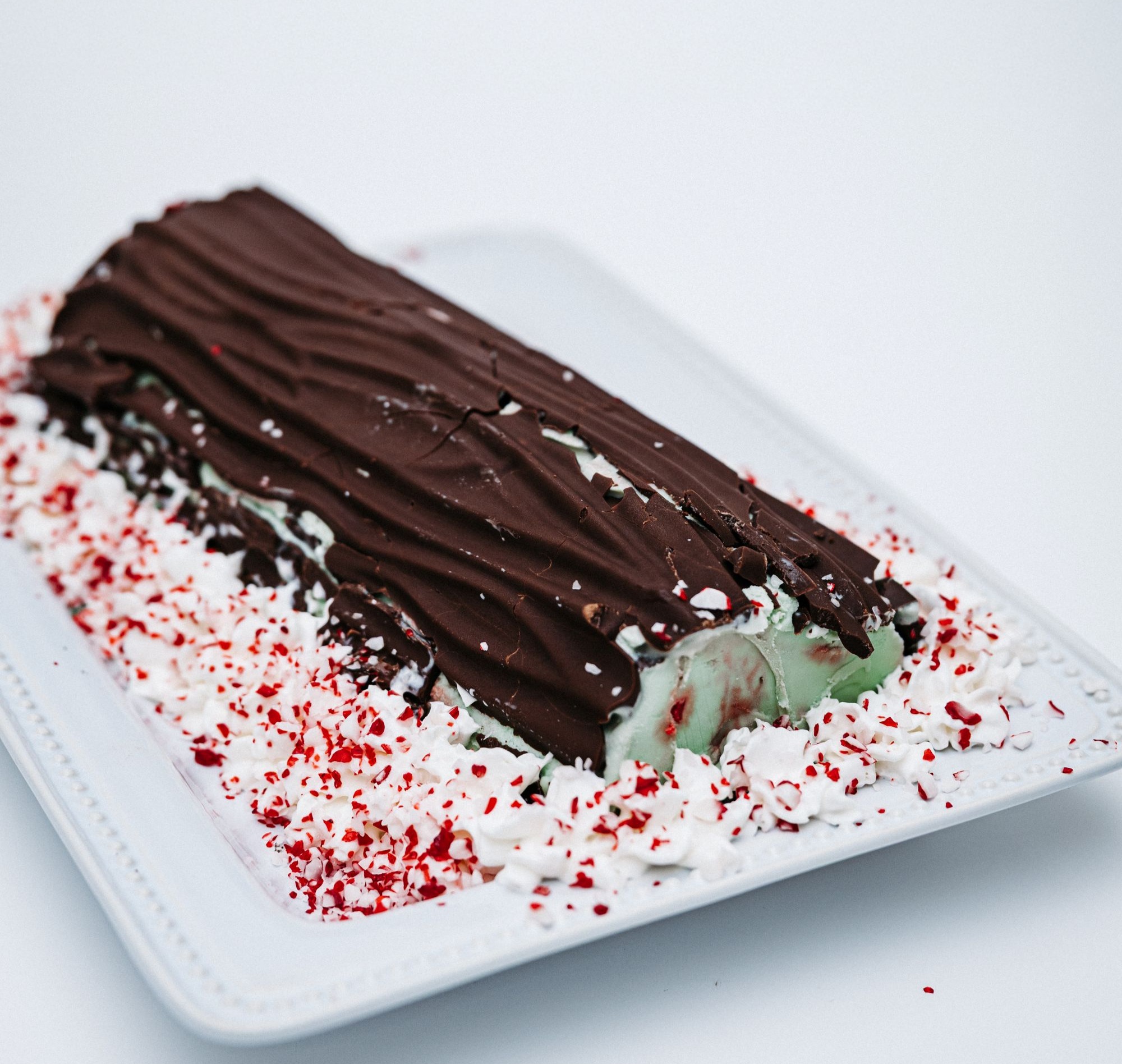 Yule Log Ice Cream Roll Intro Photo
